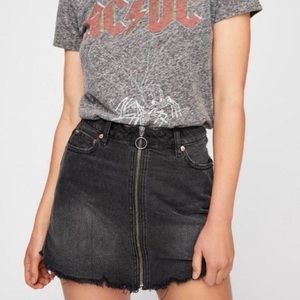 Free people denim mini skirt